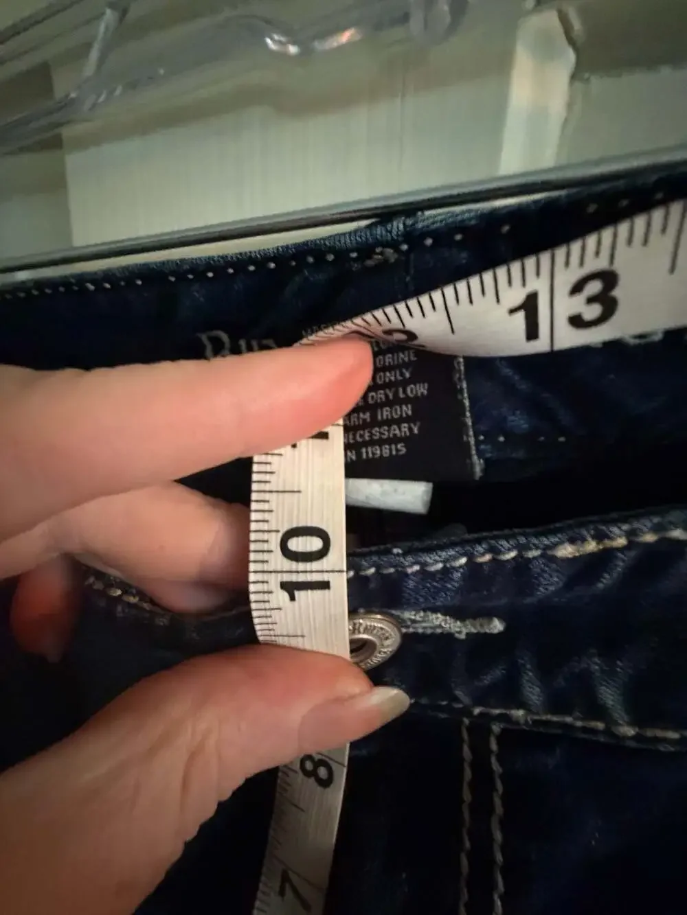 Rhythm in Blues Women's Embellished Pocket Stretch Bootcut Jeans Size 14